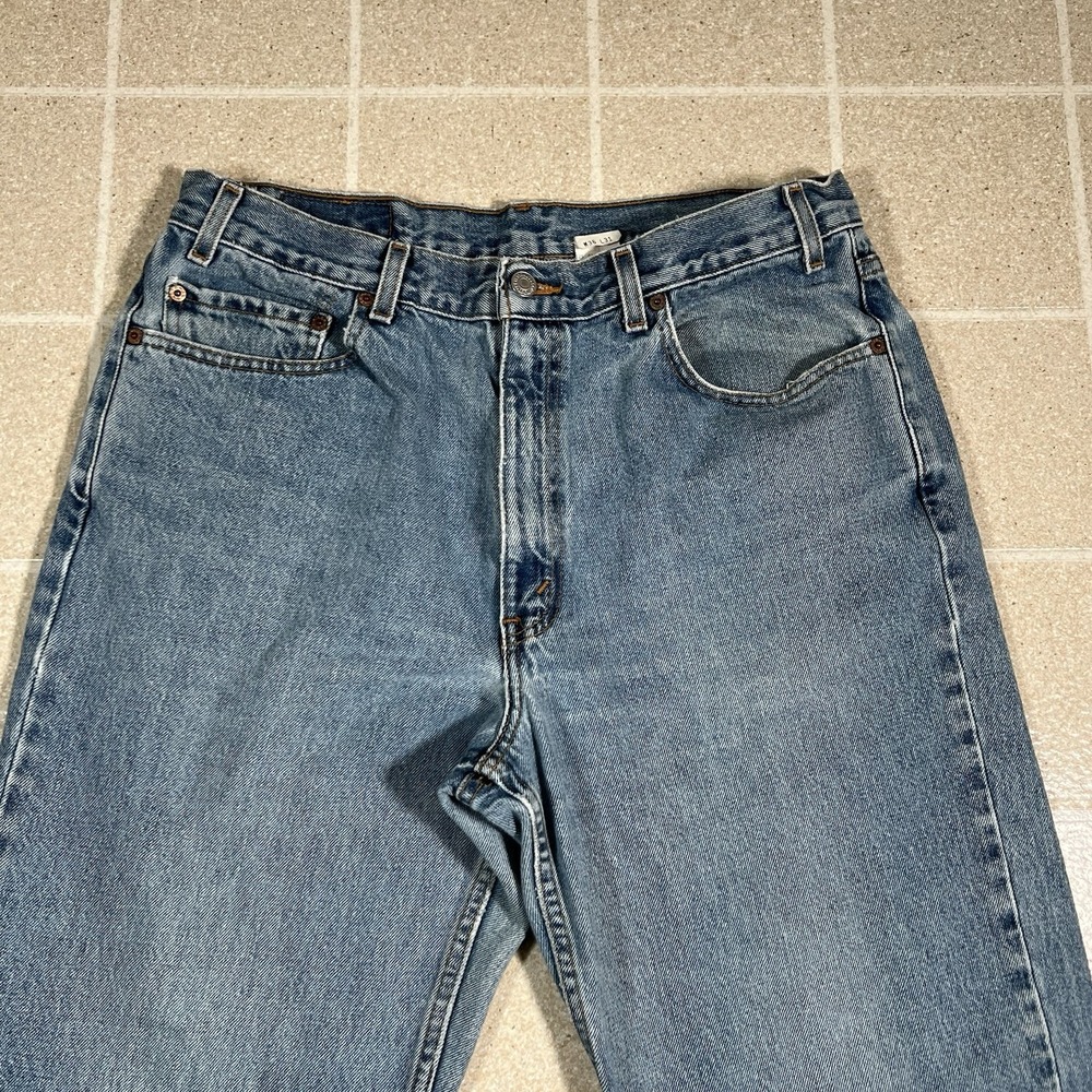 Vintage Levi's 550 Relaxed Fit Jeans Men's 32x30 Blue Denim Made in Mexico Red T - Picture 7 of 12